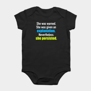 She Persisted Elizabeth Warren 2020 Baby Bodysuit